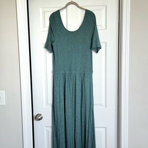 Anthropologie Teal Maxi Dress - L